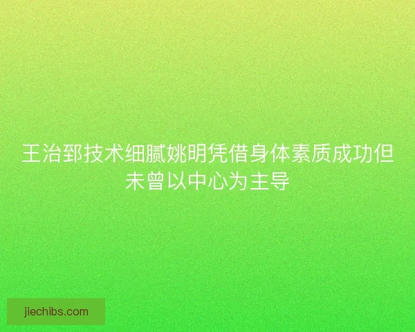 王治郅技术细腻姚明凭借身体素质成功但未曾以中心为主导