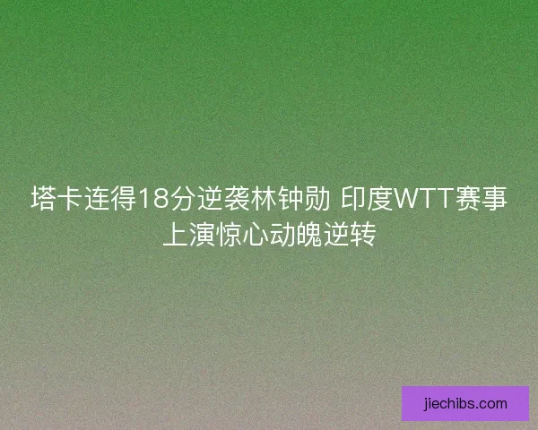 塔卡连得18分逆袭林钟勋 印度WTT赛事上演惊心动魄逆转